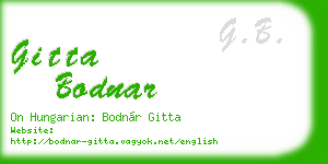 gitta bodnar business card