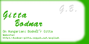 gitta bodnar business card